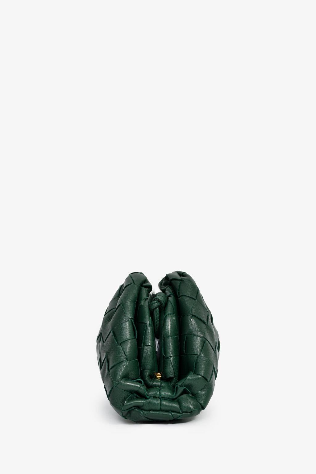 Bottega Veneta Forest Green Intrecciato Leather Mini Pouch Bag