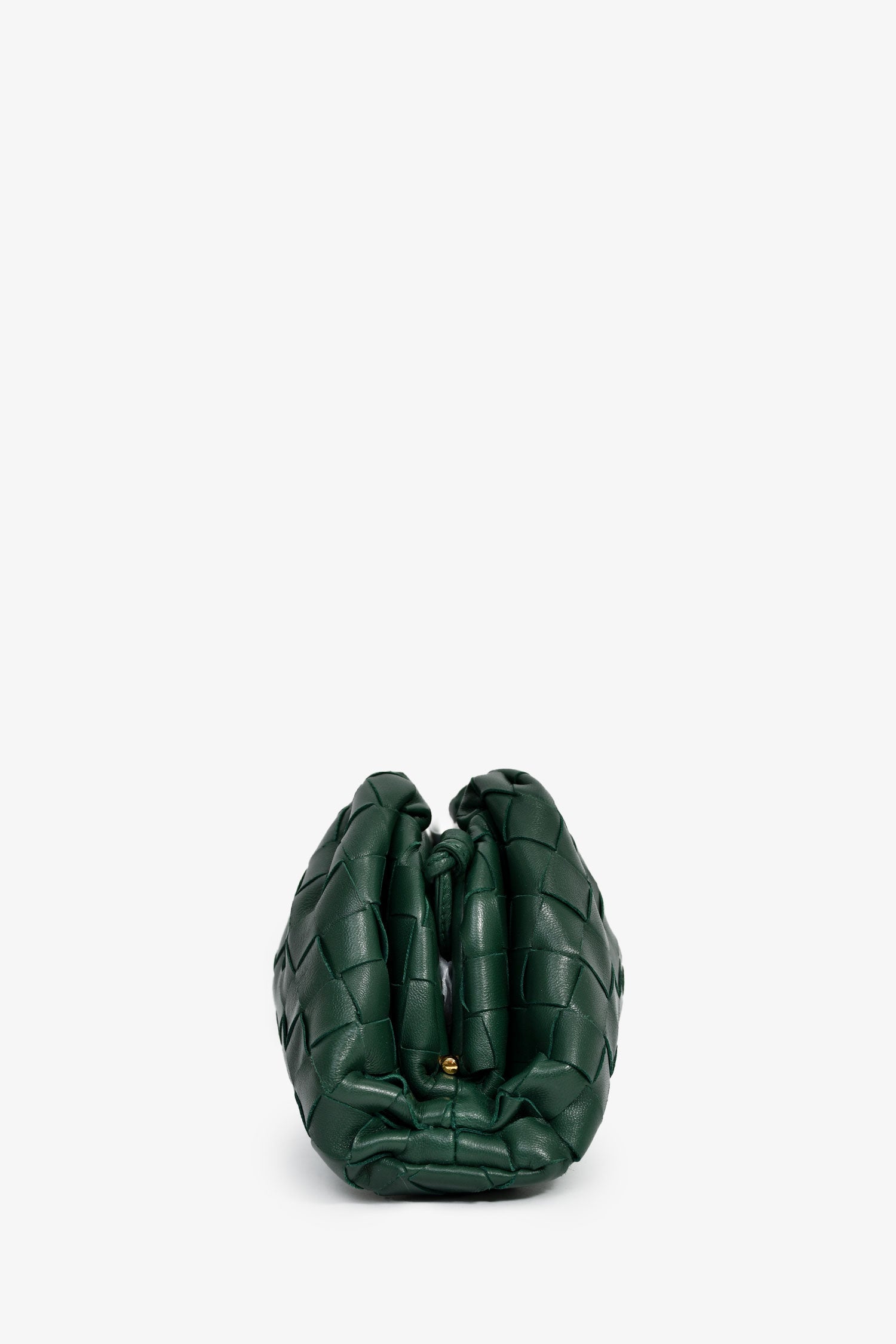 Bottega Veneta Forest Green Intrecciato Leather Mini Pouch Bag