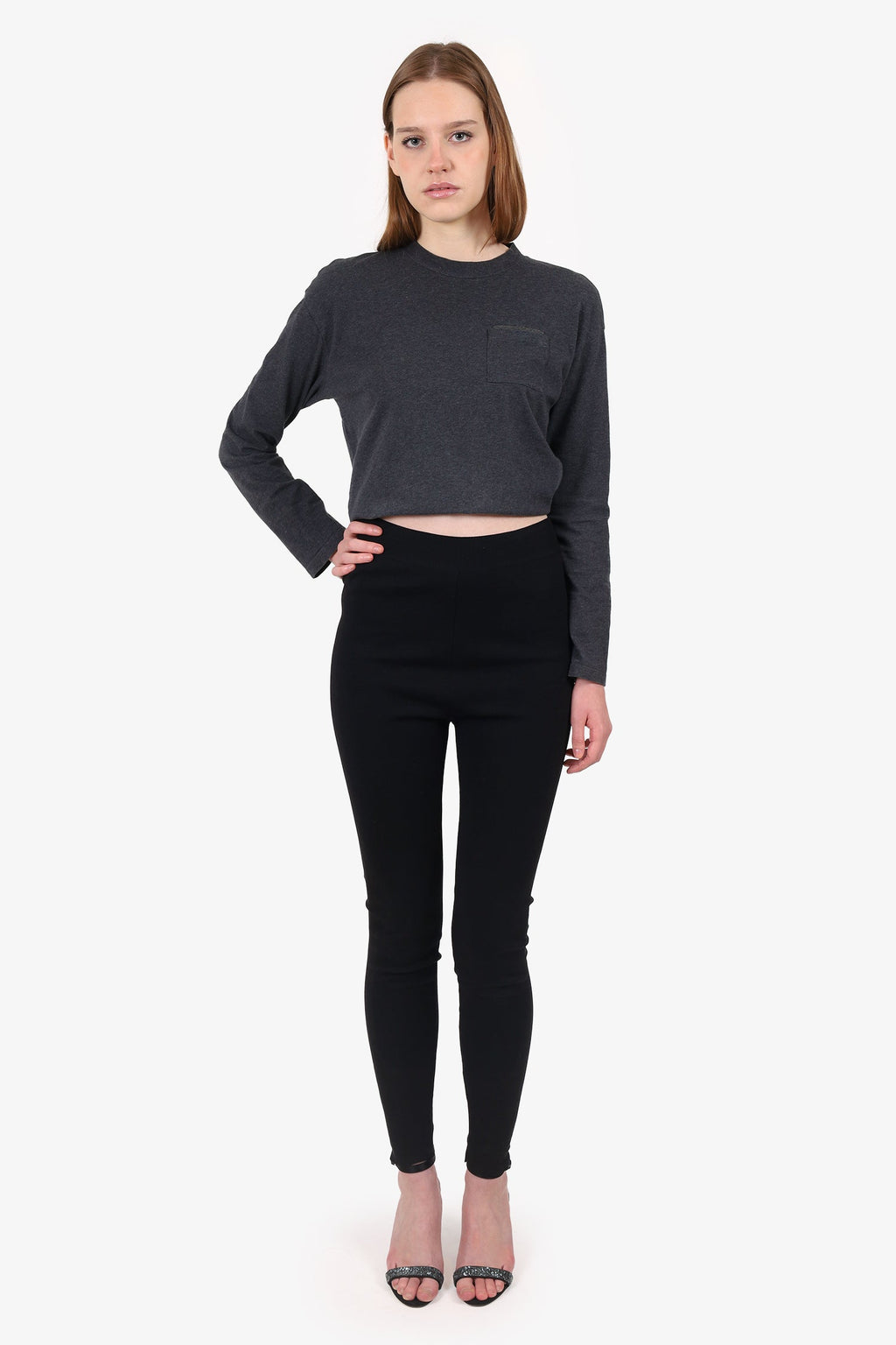 Stella McCartney Black Wool Knit Leggings Size 38
