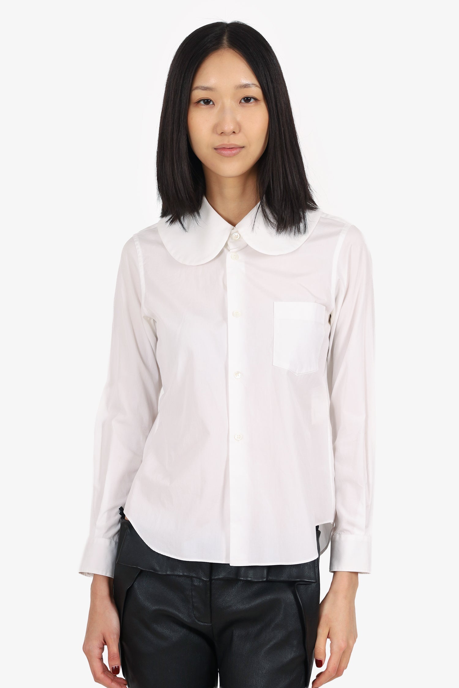 Comme de Garcons White Peter Pan Shirt Size XS