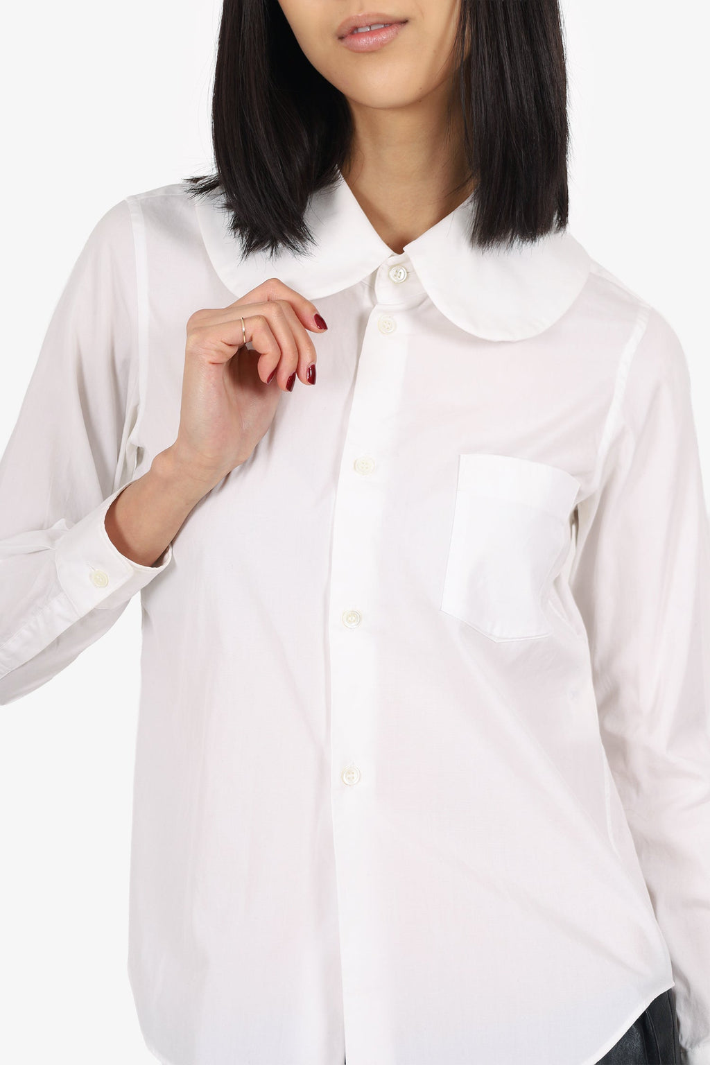 Comme de Garcons White Peter Pan Shirt Size XS