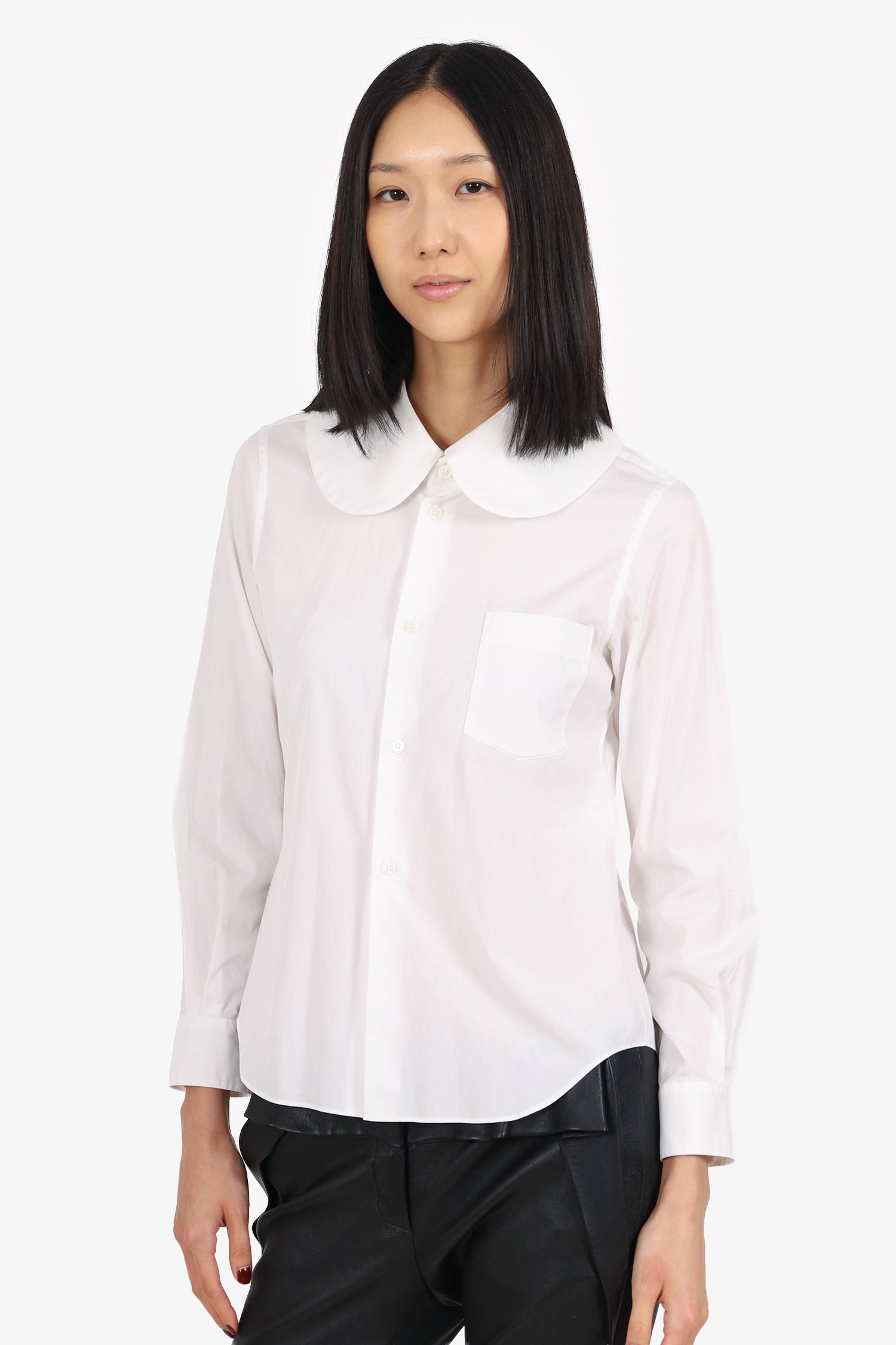 Comme de Garcons White Peter Pan Shirt Size XS