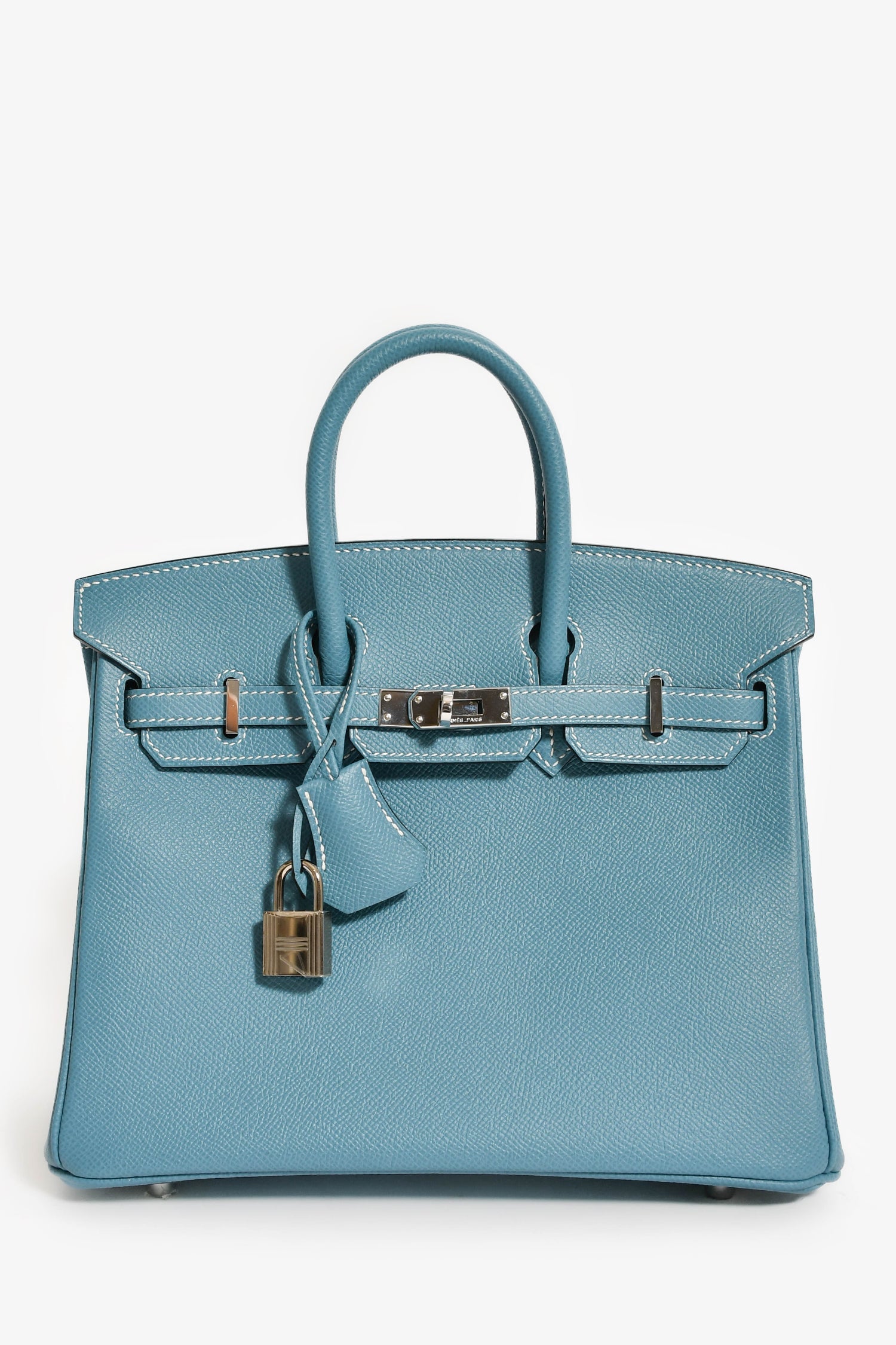 Hermès 2014 Blue Jean Epsom Leather Birkin 25
