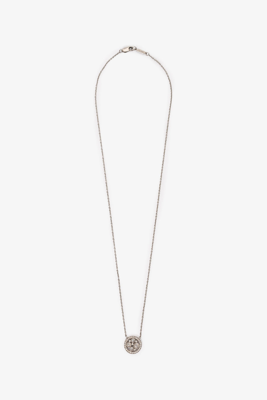 Tiffany & Co. Platinum Diamond Cobblestone Pendant Necklace
