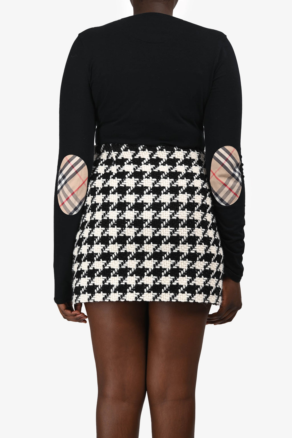 Anine Bing Black/White Herringbone Skirt Size 40