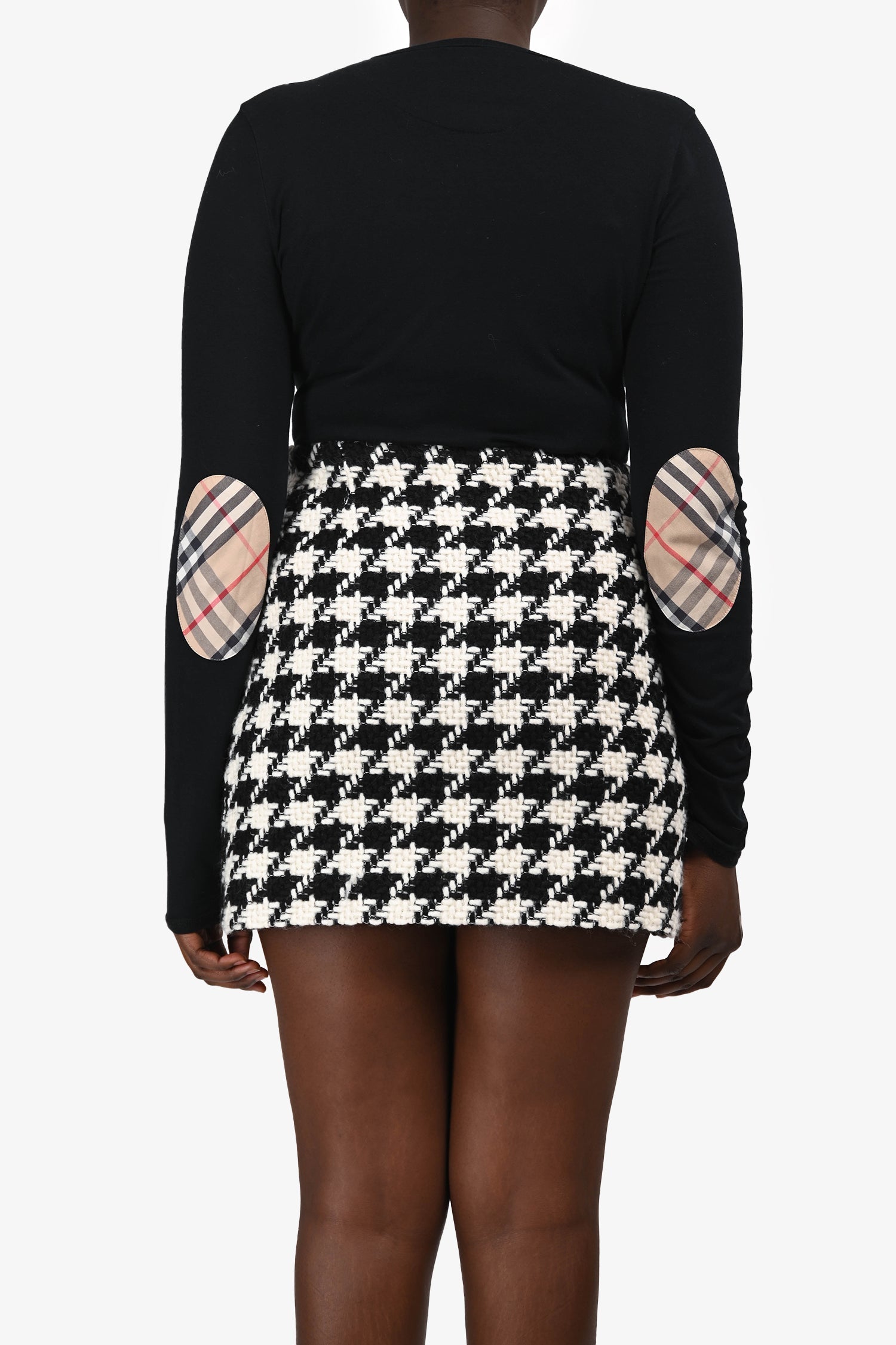 Anine Bing Black/White Herringbone Skirt Size 40
