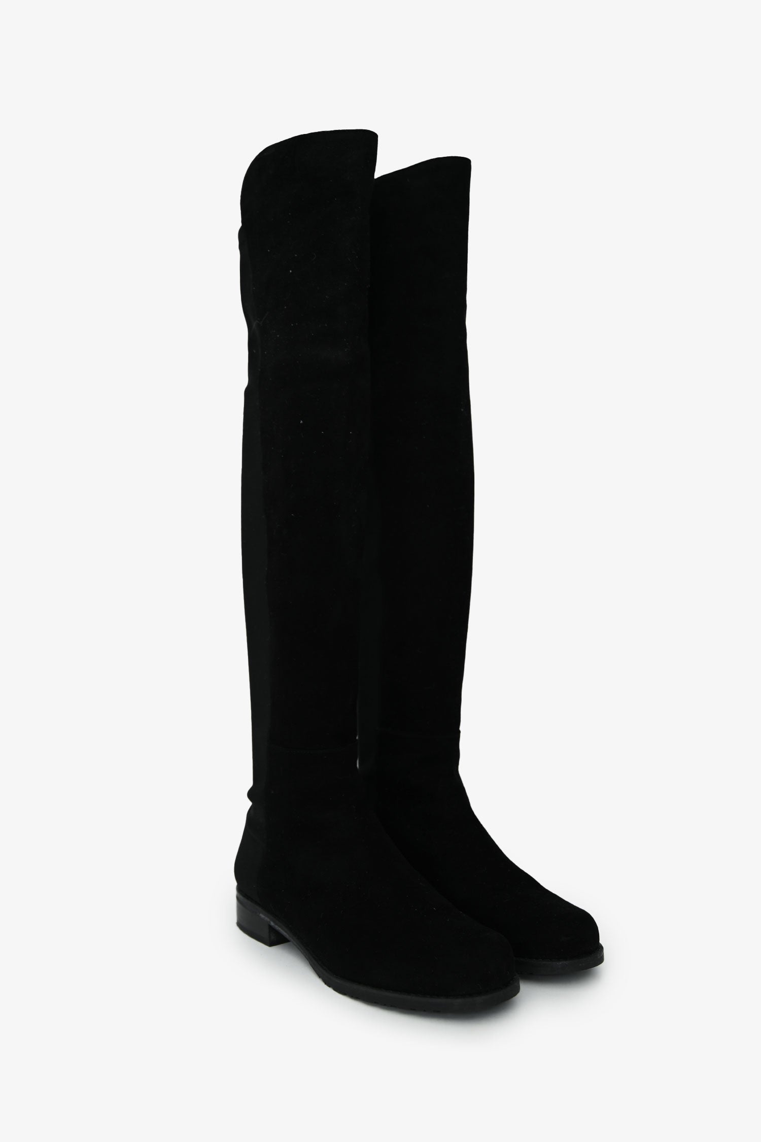 Stuart Weiztman Black Suede Knee High Boots Size 5.5