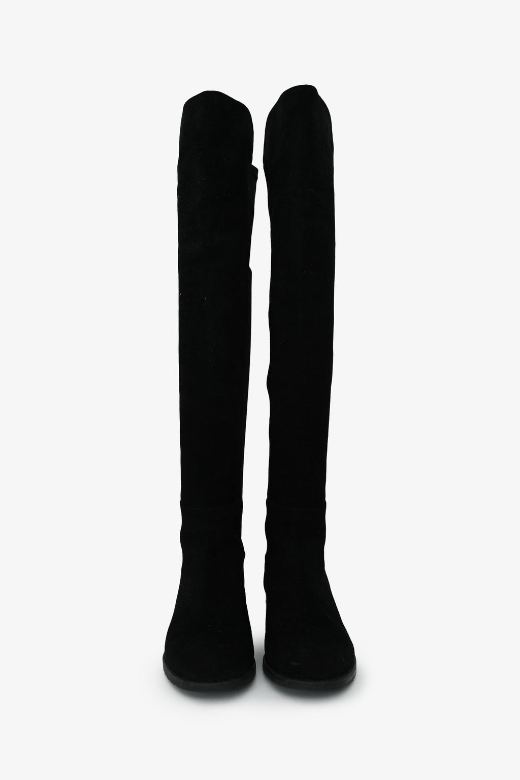 Stuart Weiztman Black Suede Knee High Boots Size 5.5