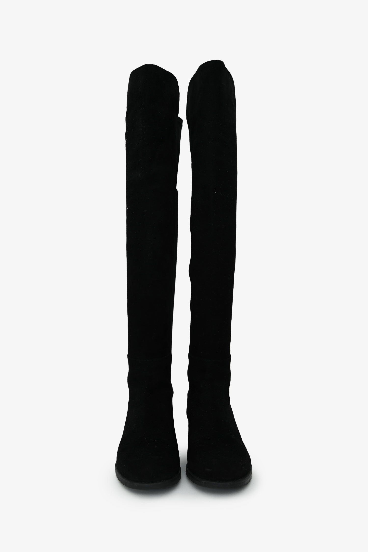 Stuart Weiztman Black Suede Knee High Boots Size 5.5