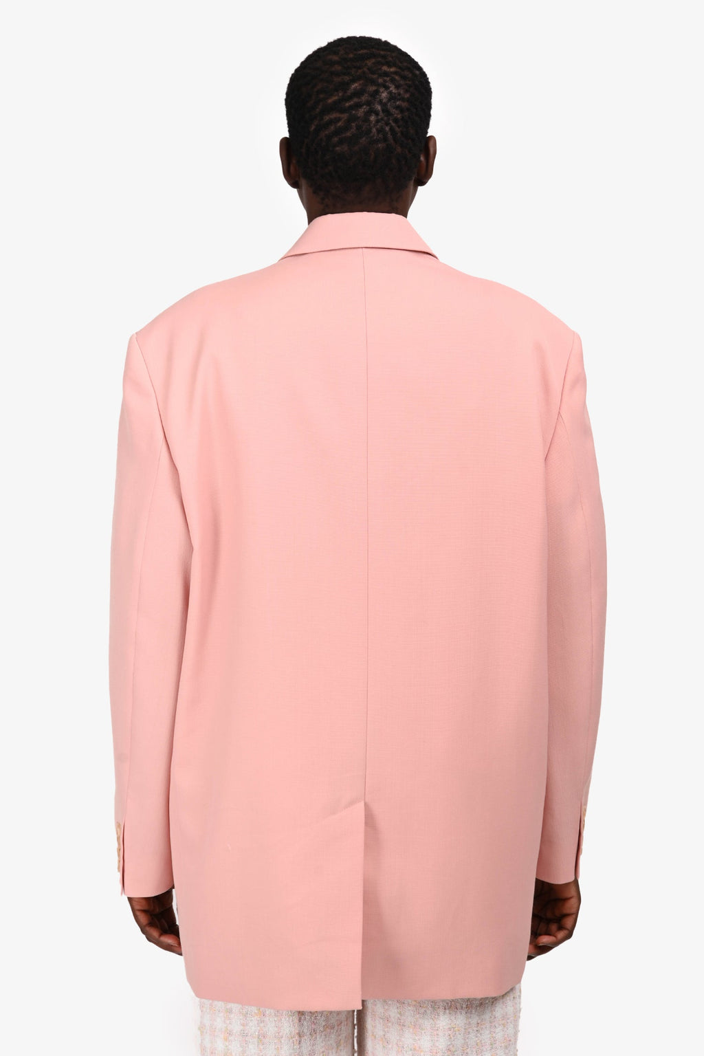Acne Studios Pink Wool Blend Single Breasted Blazer Size 40