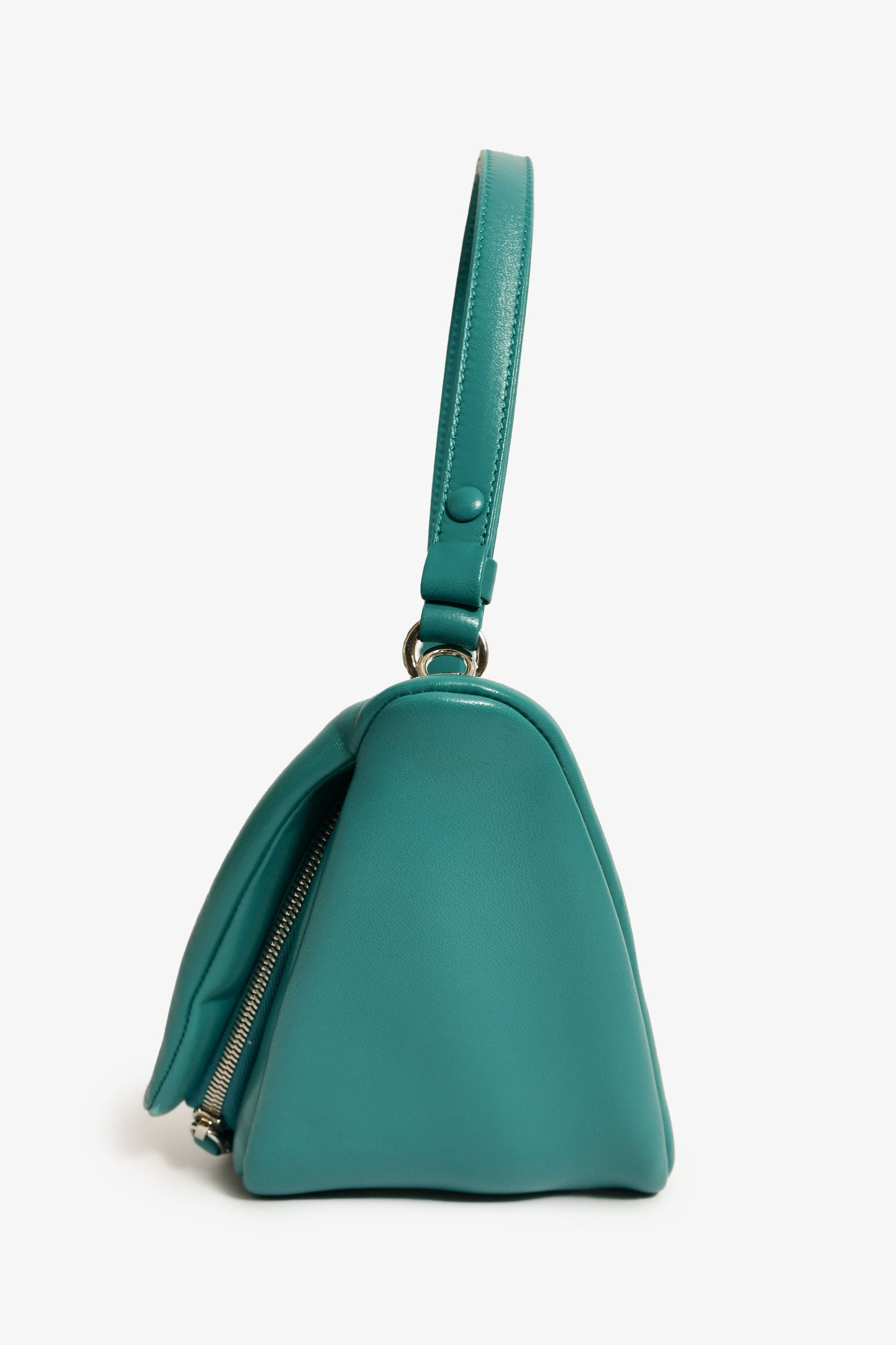 Prada 2021 Green Padded Nappa 'Grace Lux Triangle' Crossbody Bag