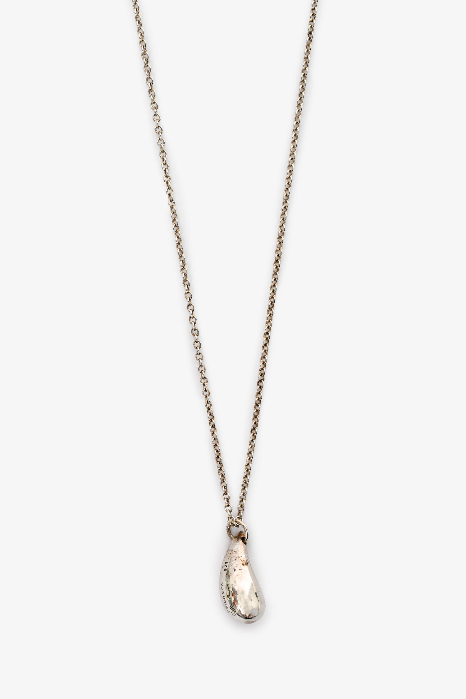 Tiffany & Co. Elsa Peretti® Sterling Silver Teardrop Pendant Necklace