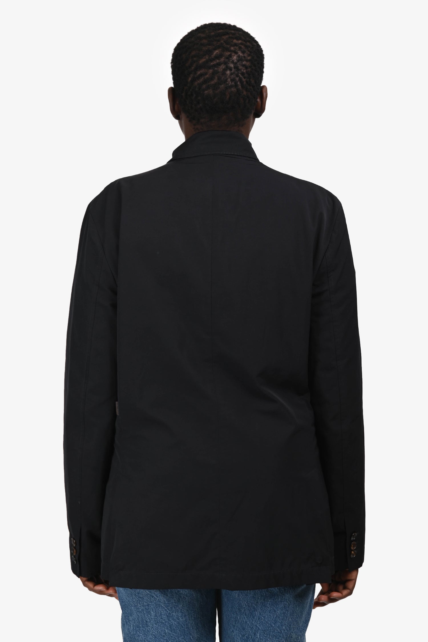 Moncler Black Nylon Zip Jacket Size 5 Mens