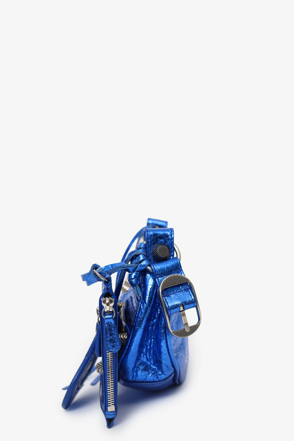 Balenciaga Blue Metallic 'Le Cagole' Handbag