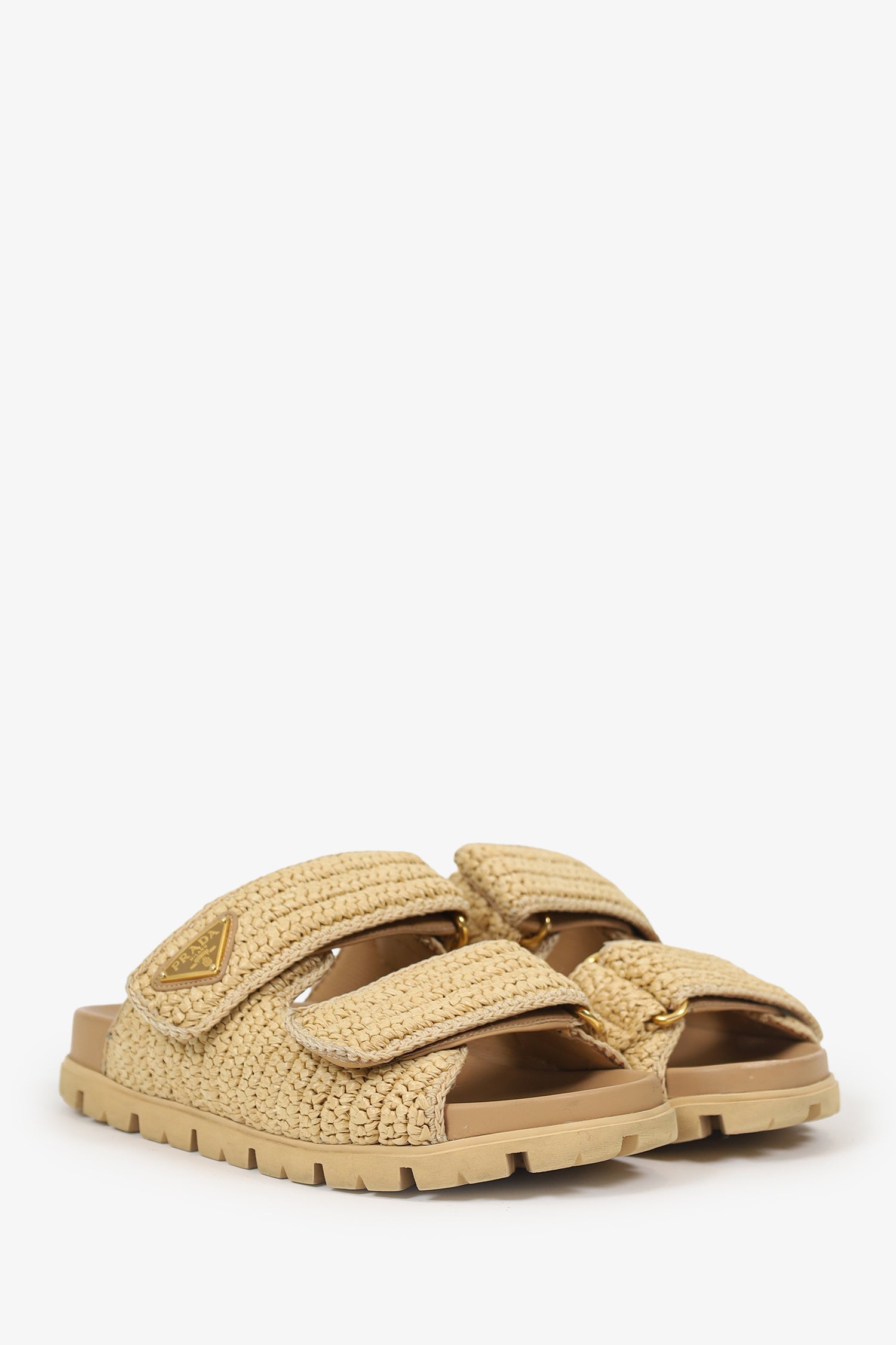 Prada Raffia Sandals Size 36