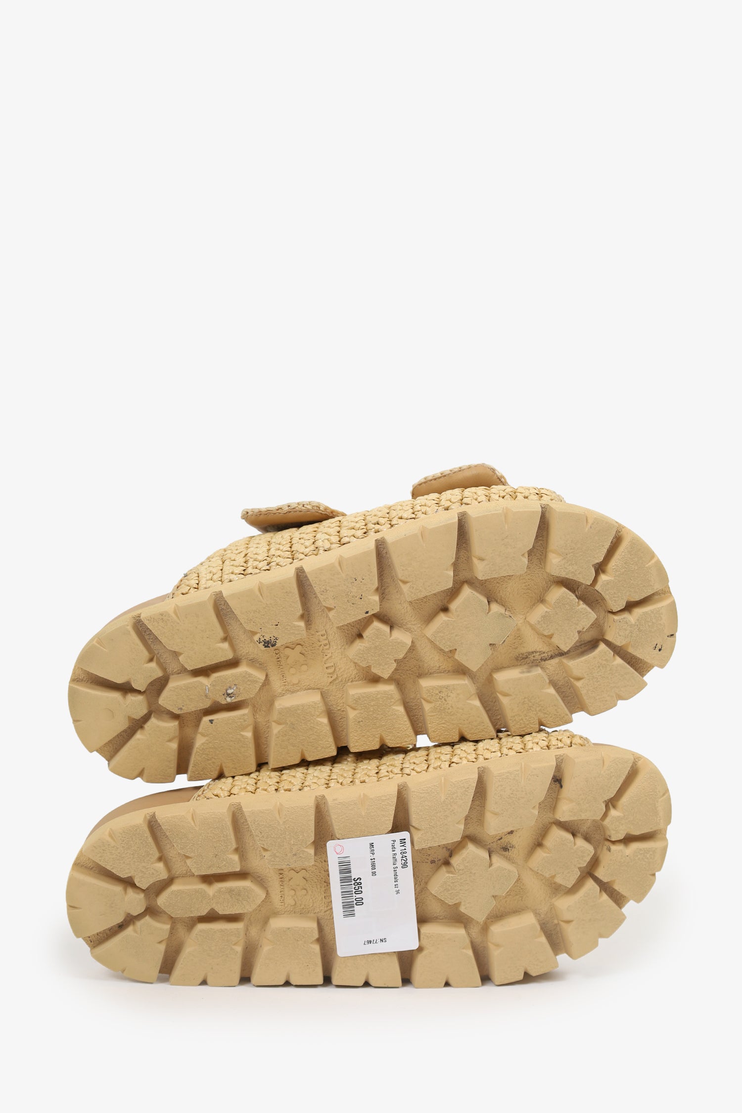 Prada Raffia Sandals Size 36