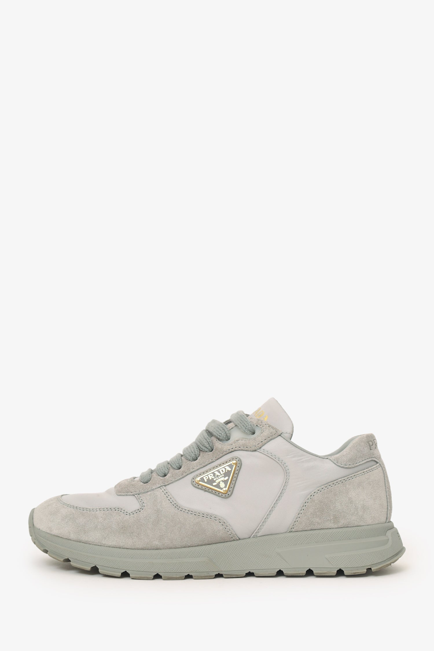 Prada Grey Suede/Nylon Sneakers Size 36.5