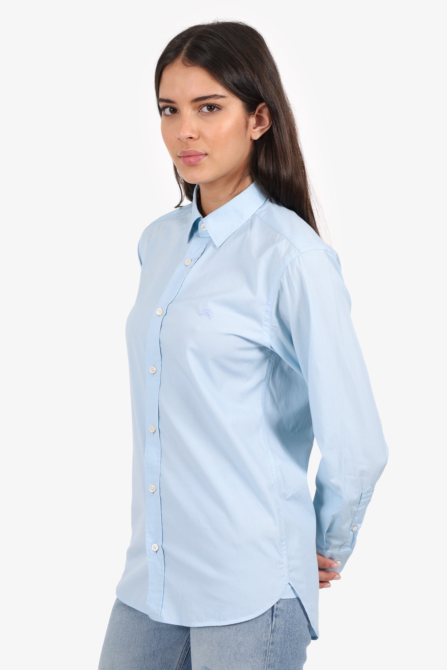 Burberry Blue Button Down Shirt Size XS