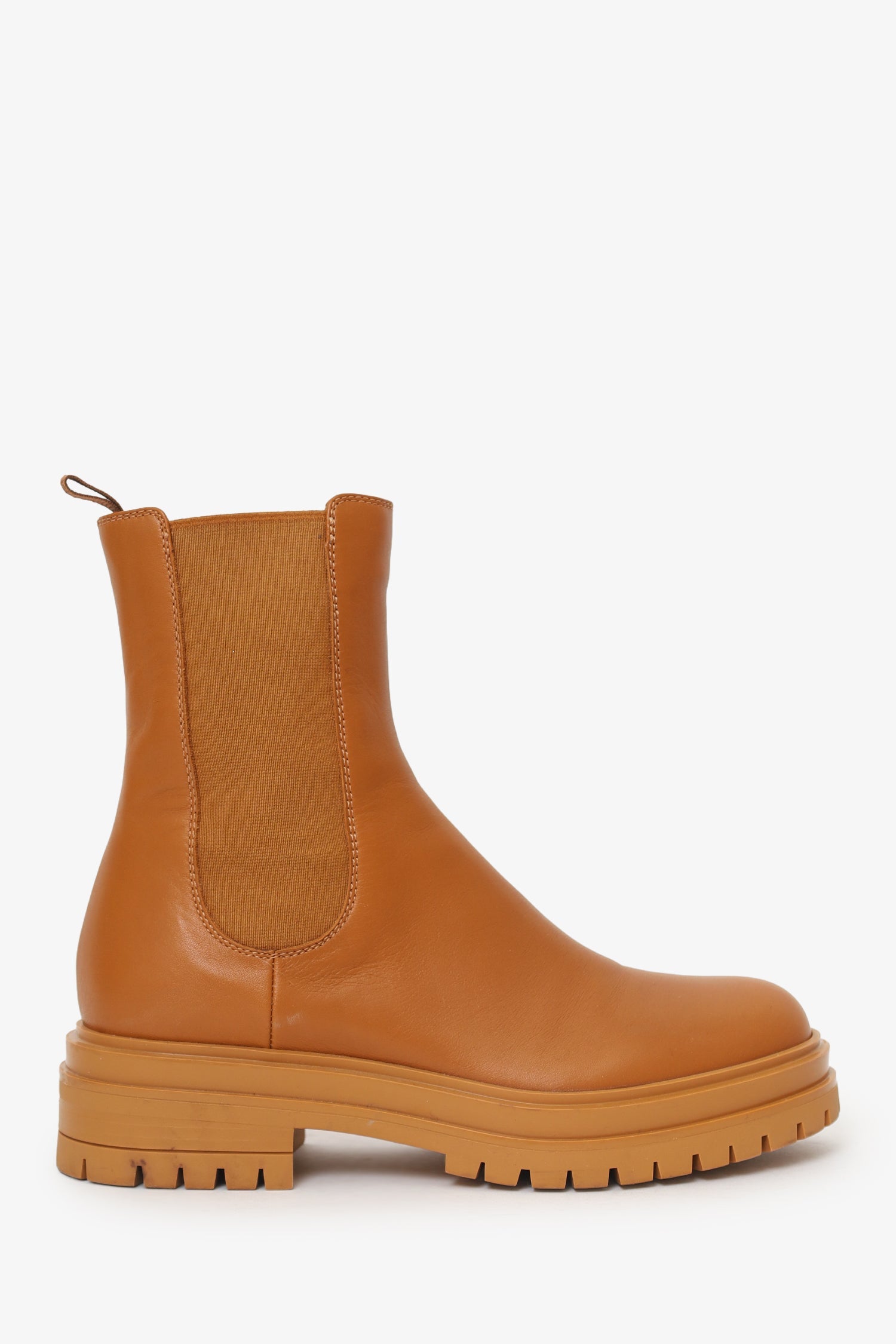 Gianvito Rossi Brown Leather Chelsea Boots Size 37
