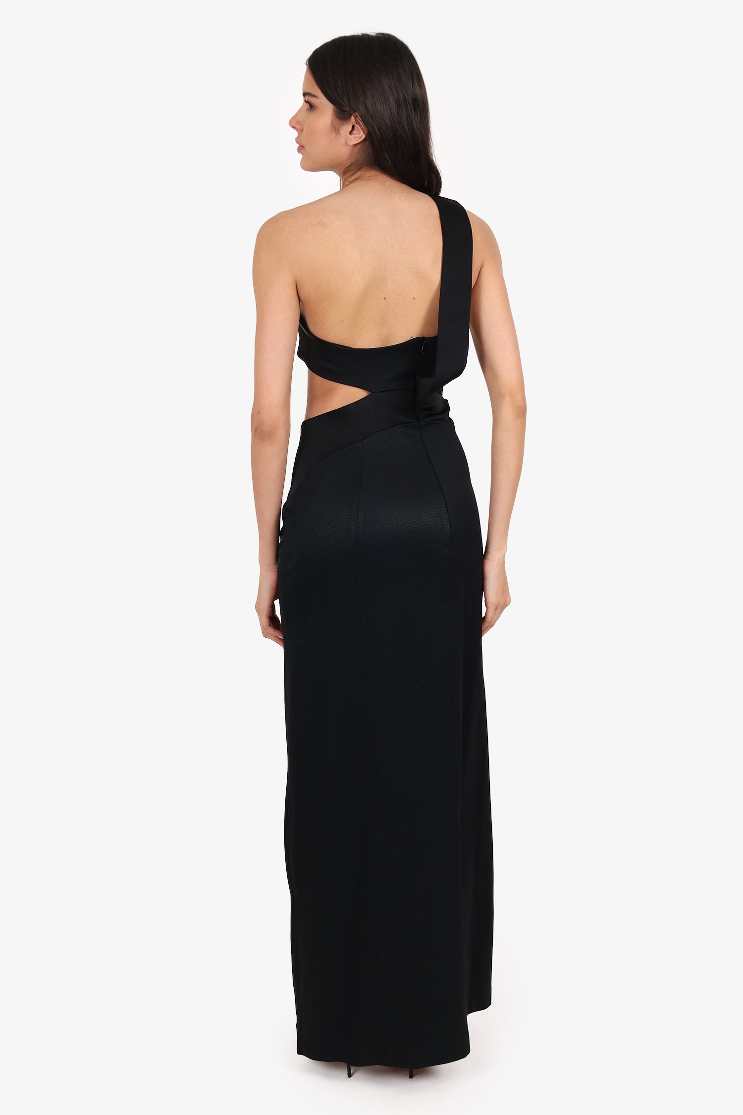 Galvan London Black Cut-Out Gown Size 8
