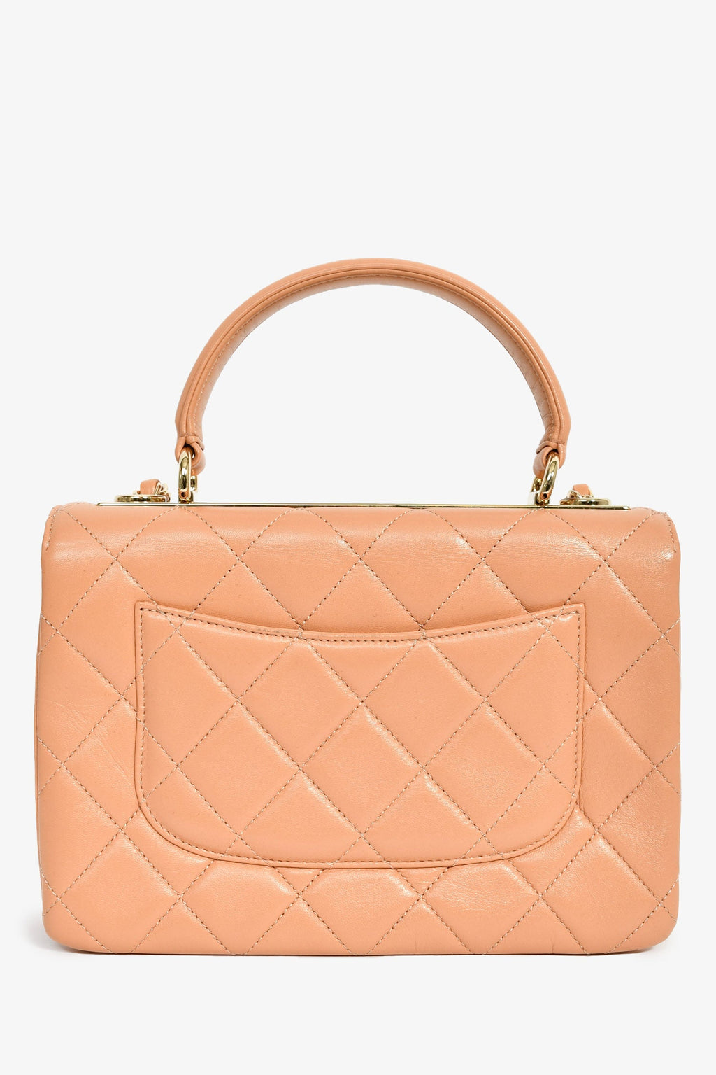 Pre-Loved Chanel™ 2017 Tan Lambskin Leather Small 'Trendy' Bag