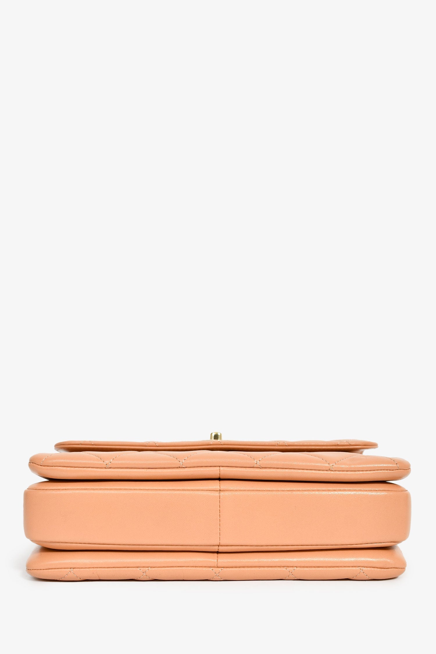 Pre-Loved Chanel™ 2017 Tan Lambskin Leather Small 'Trendy' Bag