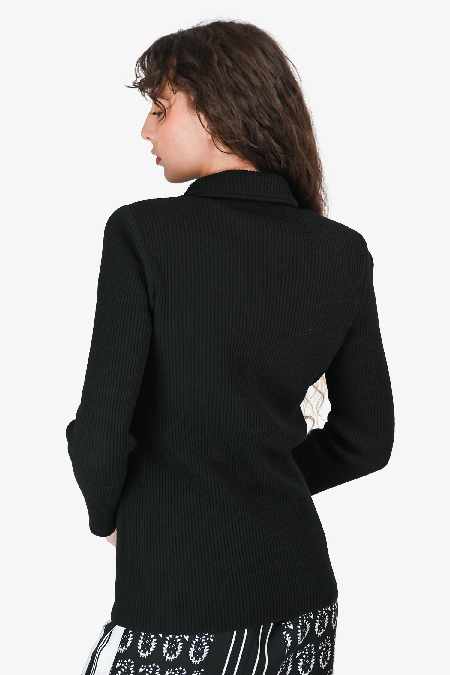 Tonet Black Knit Double Breasted igan Sweater Estimated Size XS