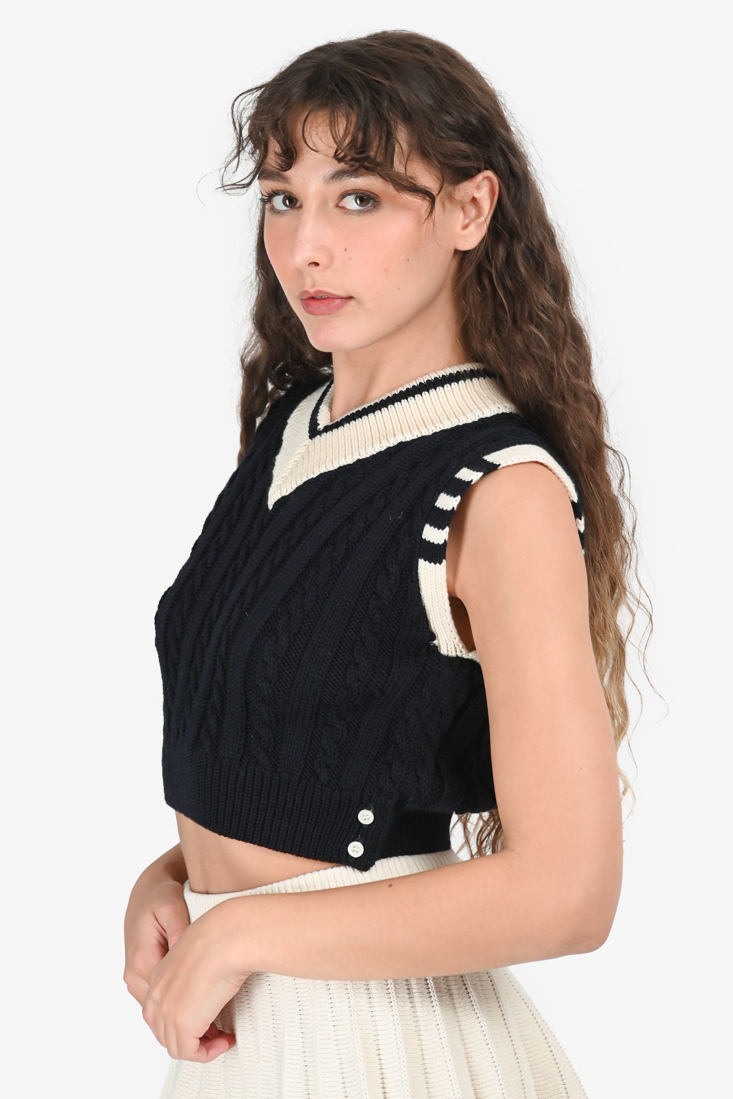 Thom Browne Black Virgin Wool Knit Sweater Vest Size 40