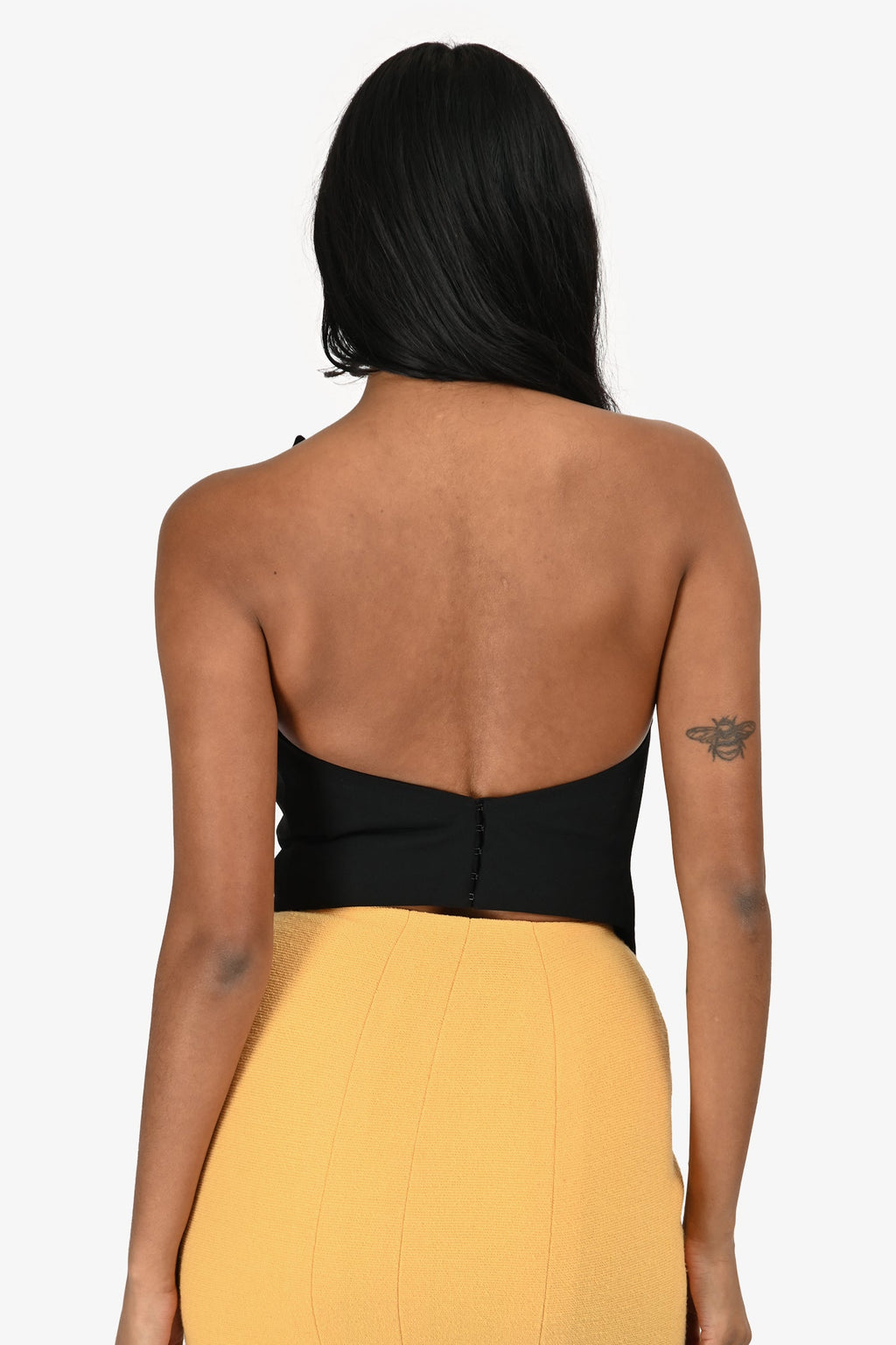 Alexander Wang Black Asymmetric Strapless Top Estimated Size XS
