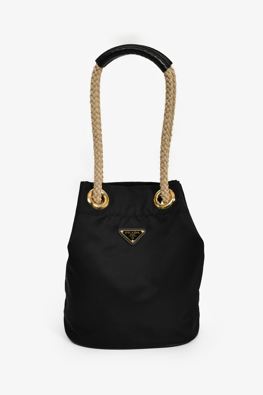 Prada 2025 Black Re-Nylon 'Mariner' Bucket Bag
