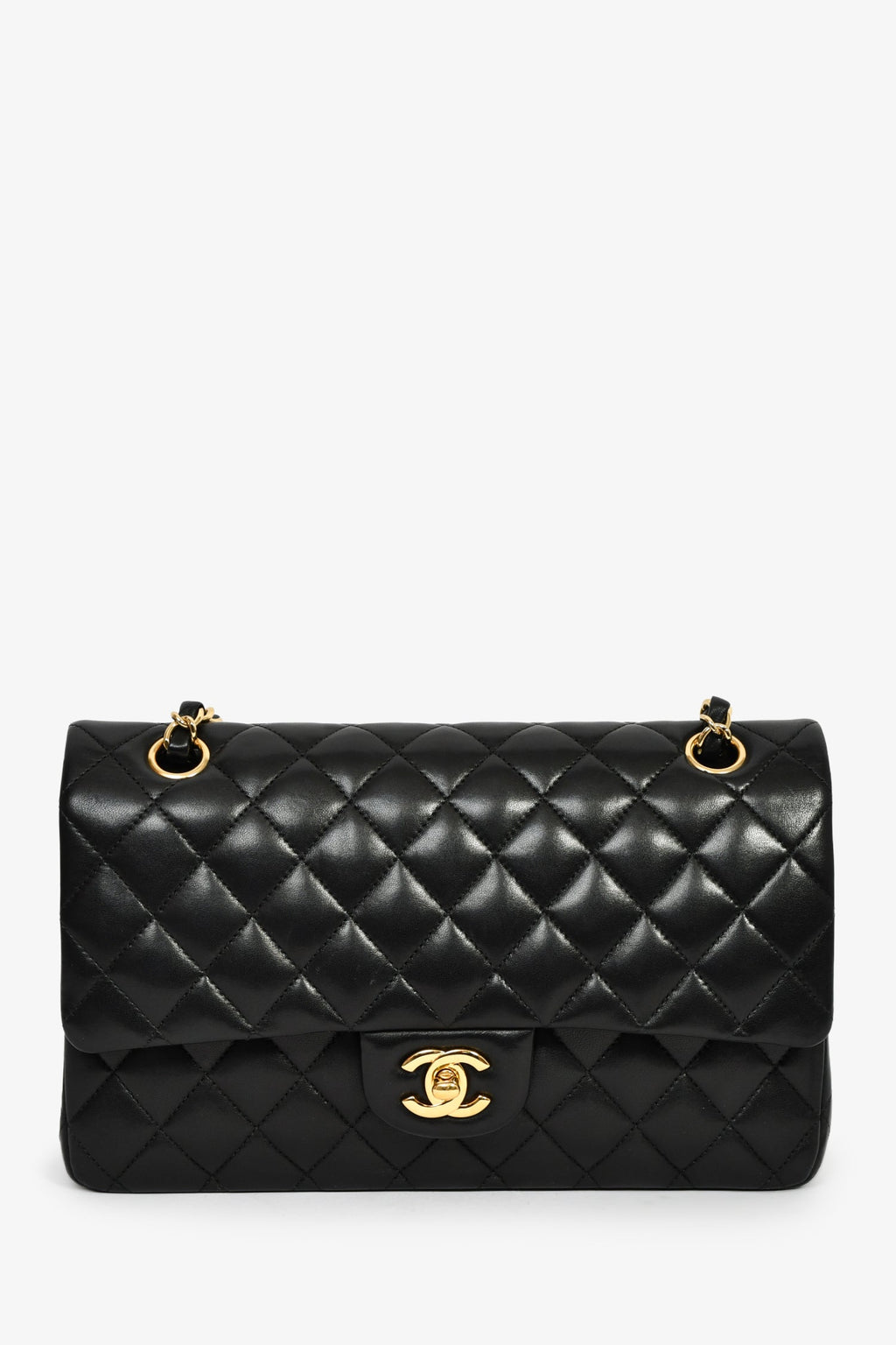 Pre-Loved Chanel™ 2012 Black Lambskin Medium Double Flap