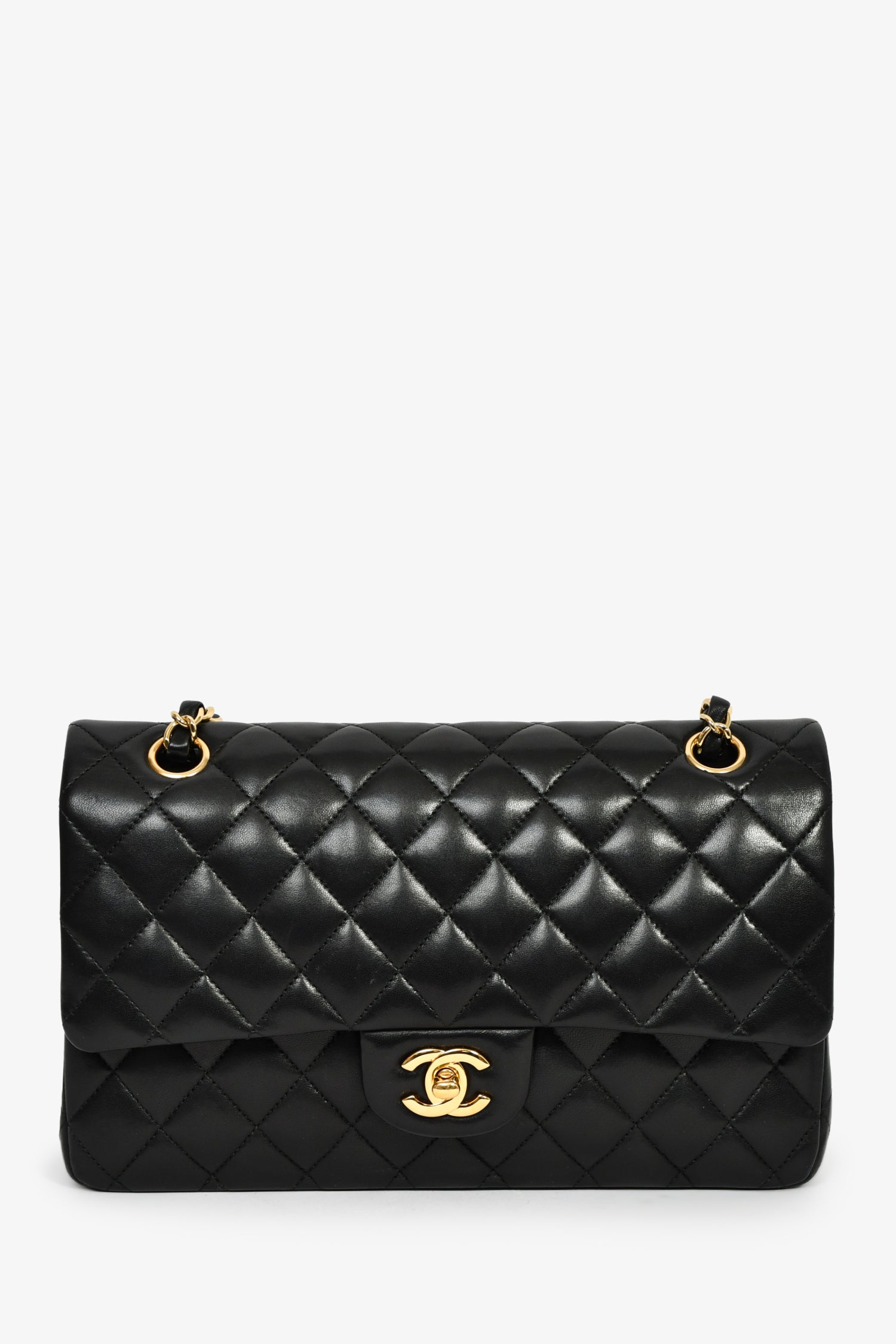 Pre-Loved Chanel™ 2012 Black Lambskin Medium Double Flap