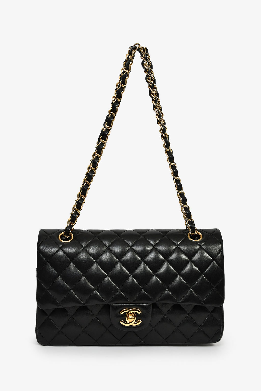 Pre-Loved Chanel™ 2012 Black Lambskin Medium Double Flap