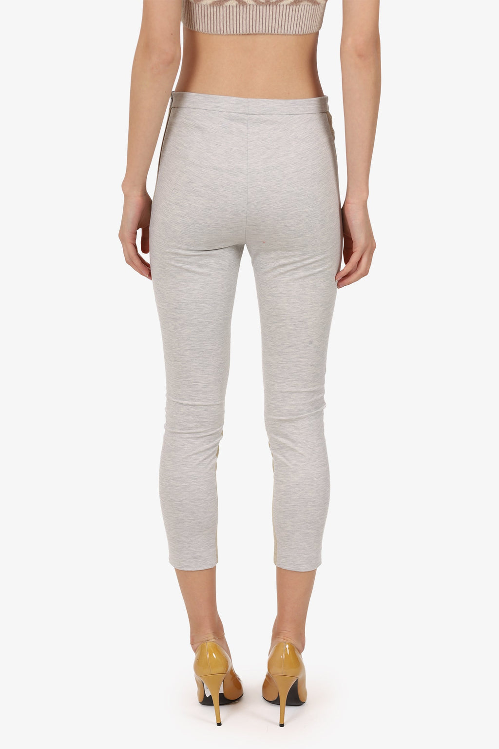 Fabiana Filippi Beige/Grey Suede Leggings Estimated Size S