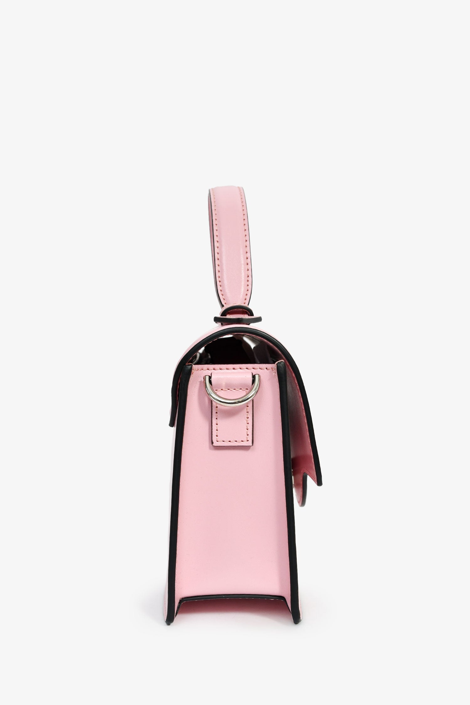 Versace Pink Leather Medusa Top Handle With Strap