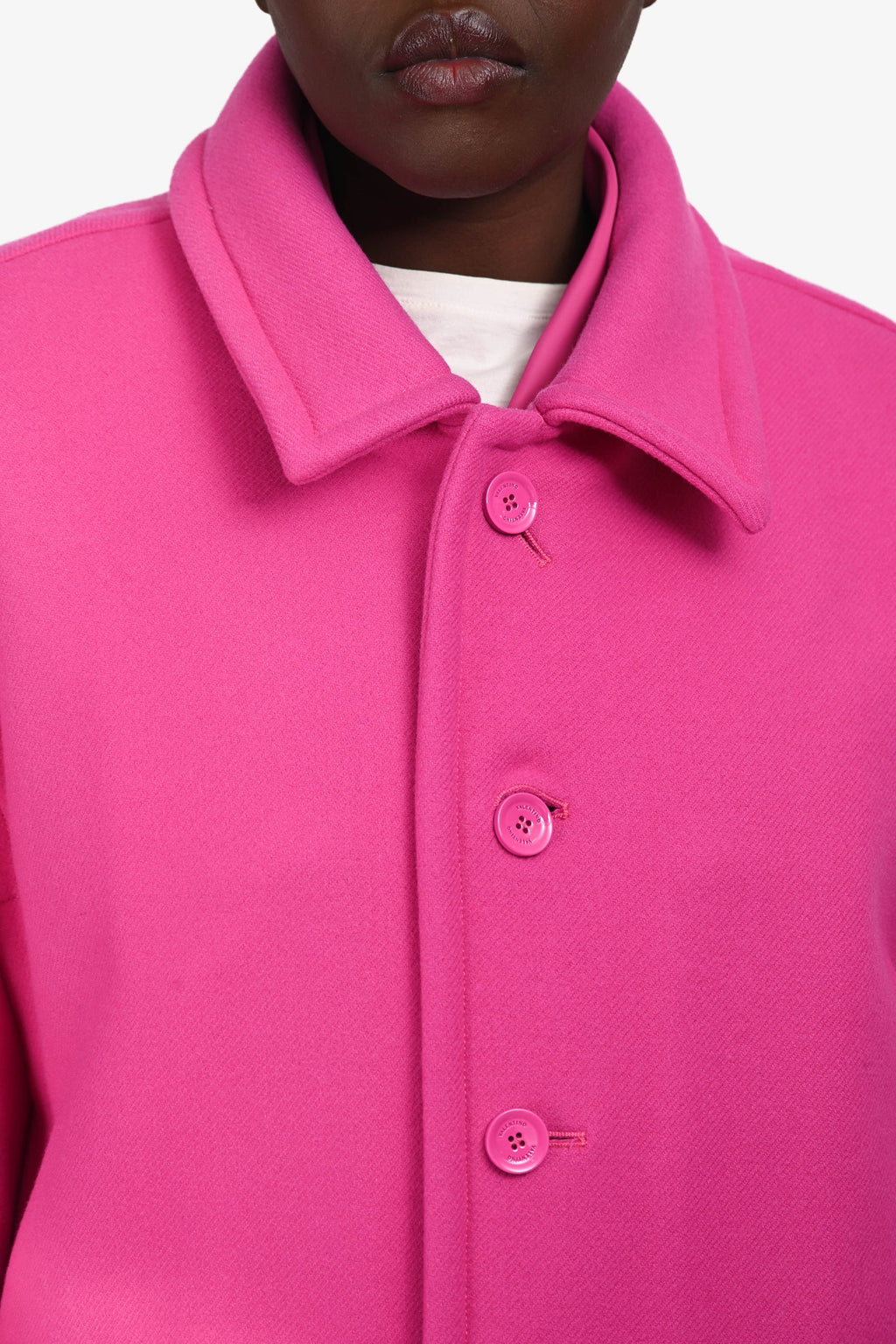Valentino 2022 Pink Wool Reversible Double Faced Jacket with Inner Bomber Estimated Size L