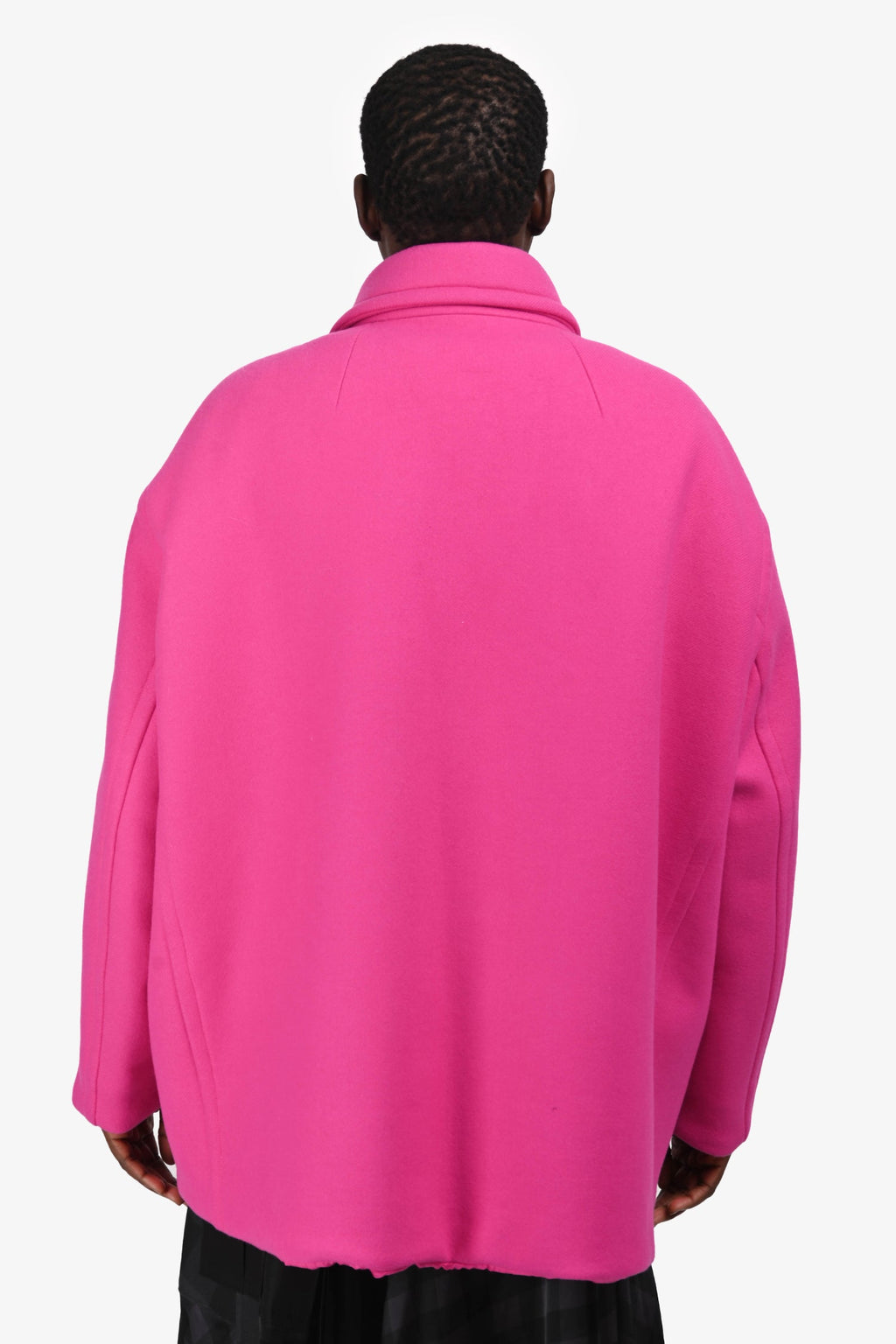 Valentino 2022 Pink Wool Reversible Double Faced Jacket with Inner Bomber Estimated Size L