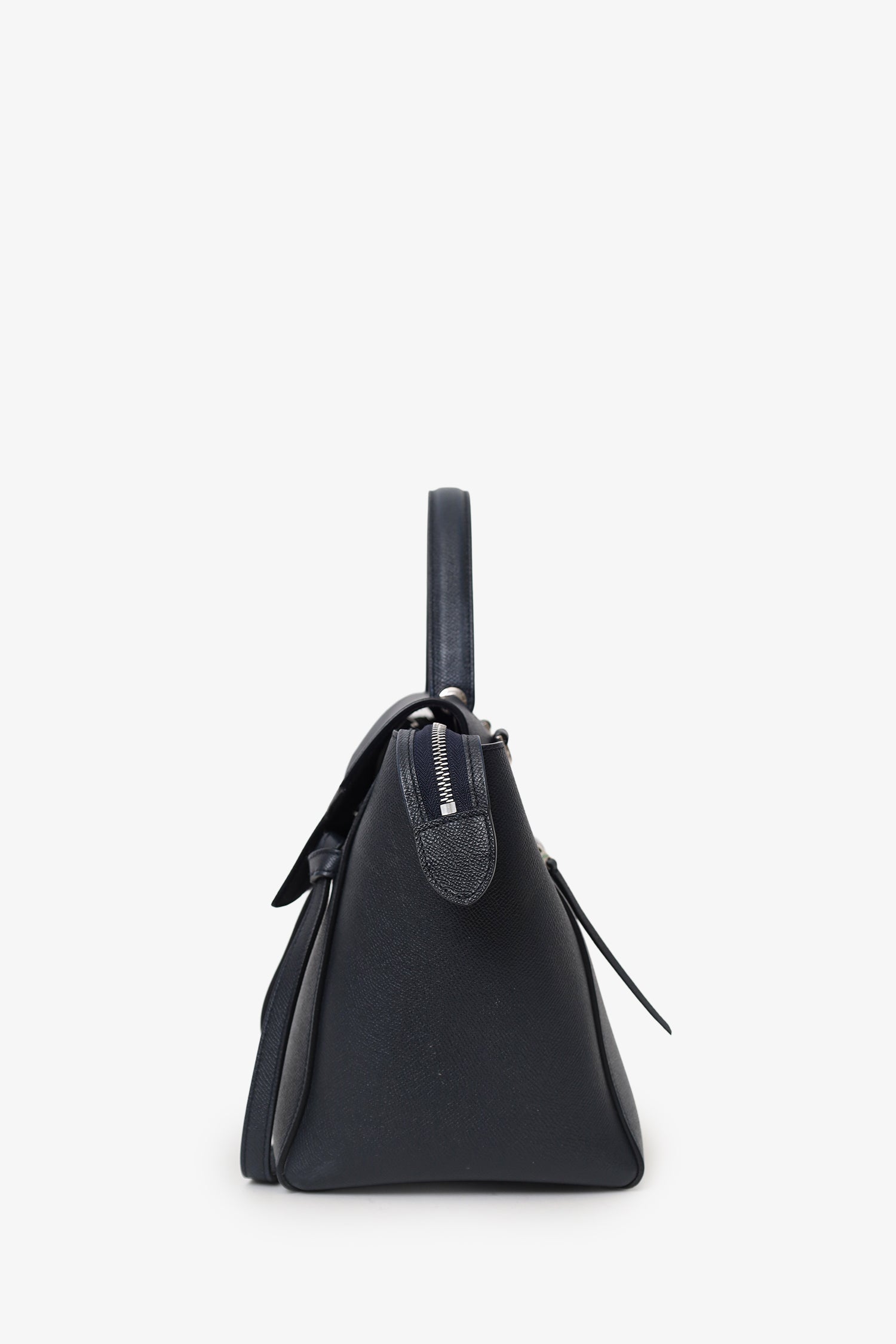 Celine Navy Leather Belt Bag With Strap