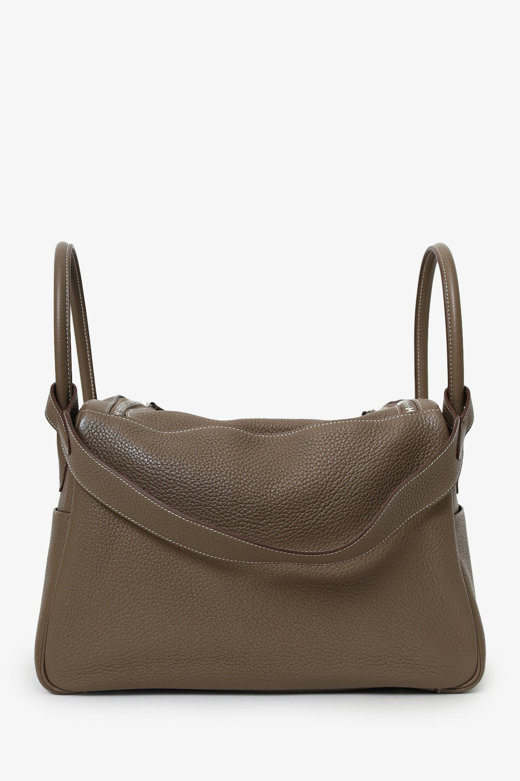 Hermès 2013 Etoupe Clemence Leather Lindy 34