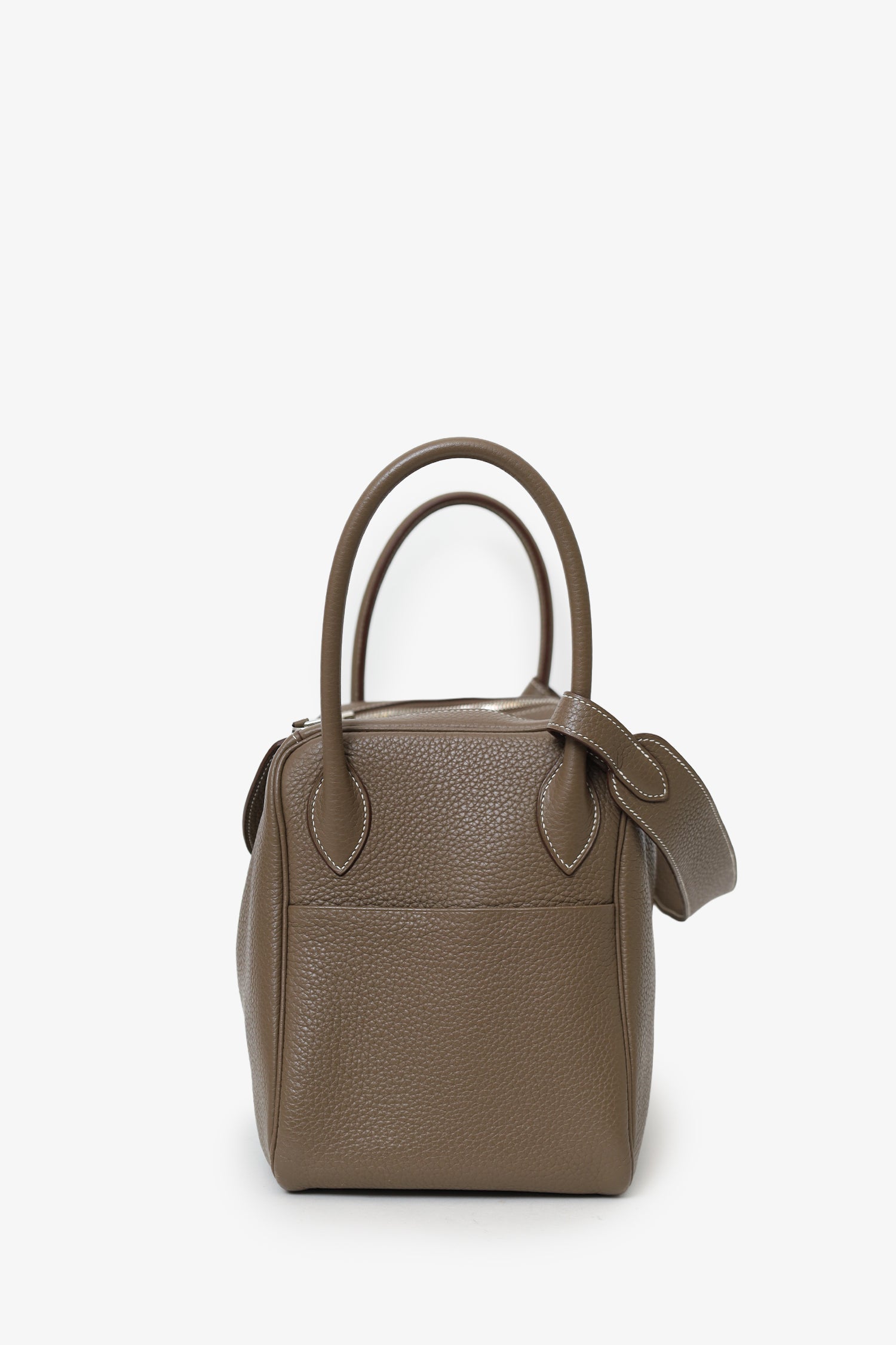 Hermès 2013 Etoupe Clemence Leather Lindy 34