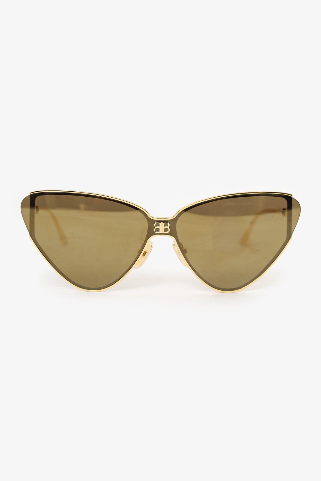 Balenciaga Gold Tone Cat-Eye Sunglasses