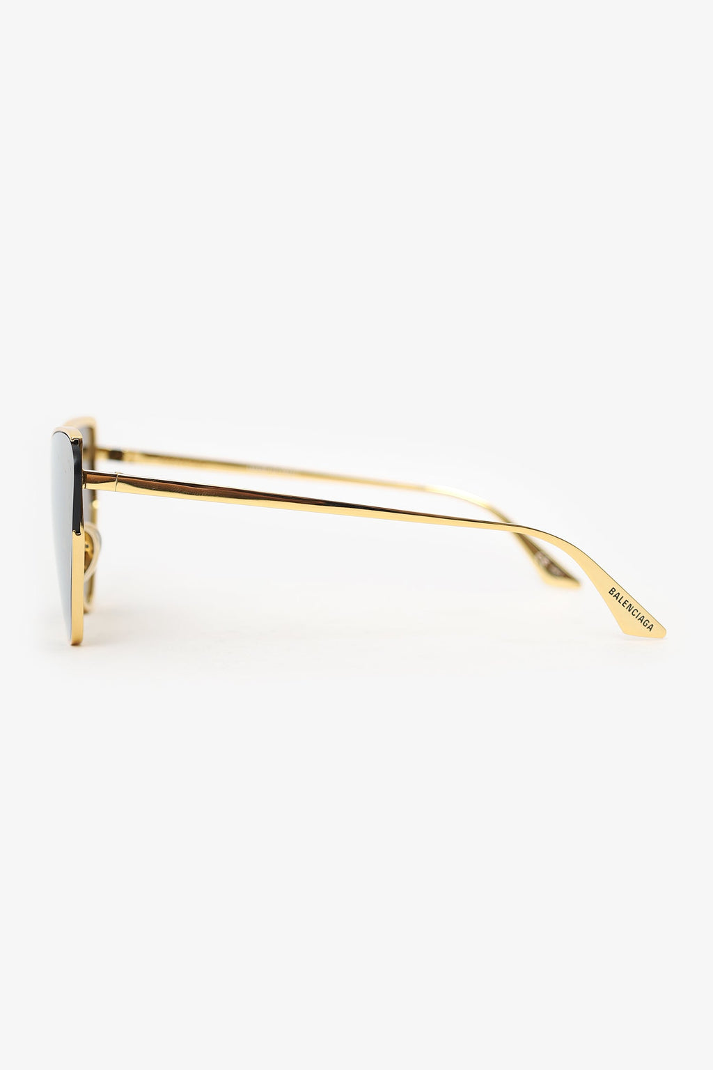 Balenciaga Gold Tone Cat-Eye Sunglasses