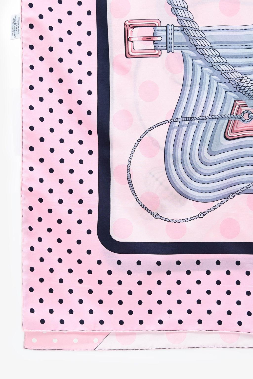 Hermès Pink/Light Blue Silk 'Clic Clac' Shawl 140