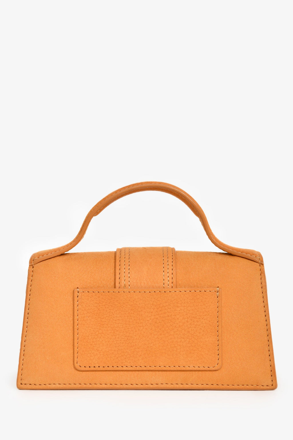 Jacquemus Yellow Brushed Leather Mini Bambino Crossbody Top Handle Bag