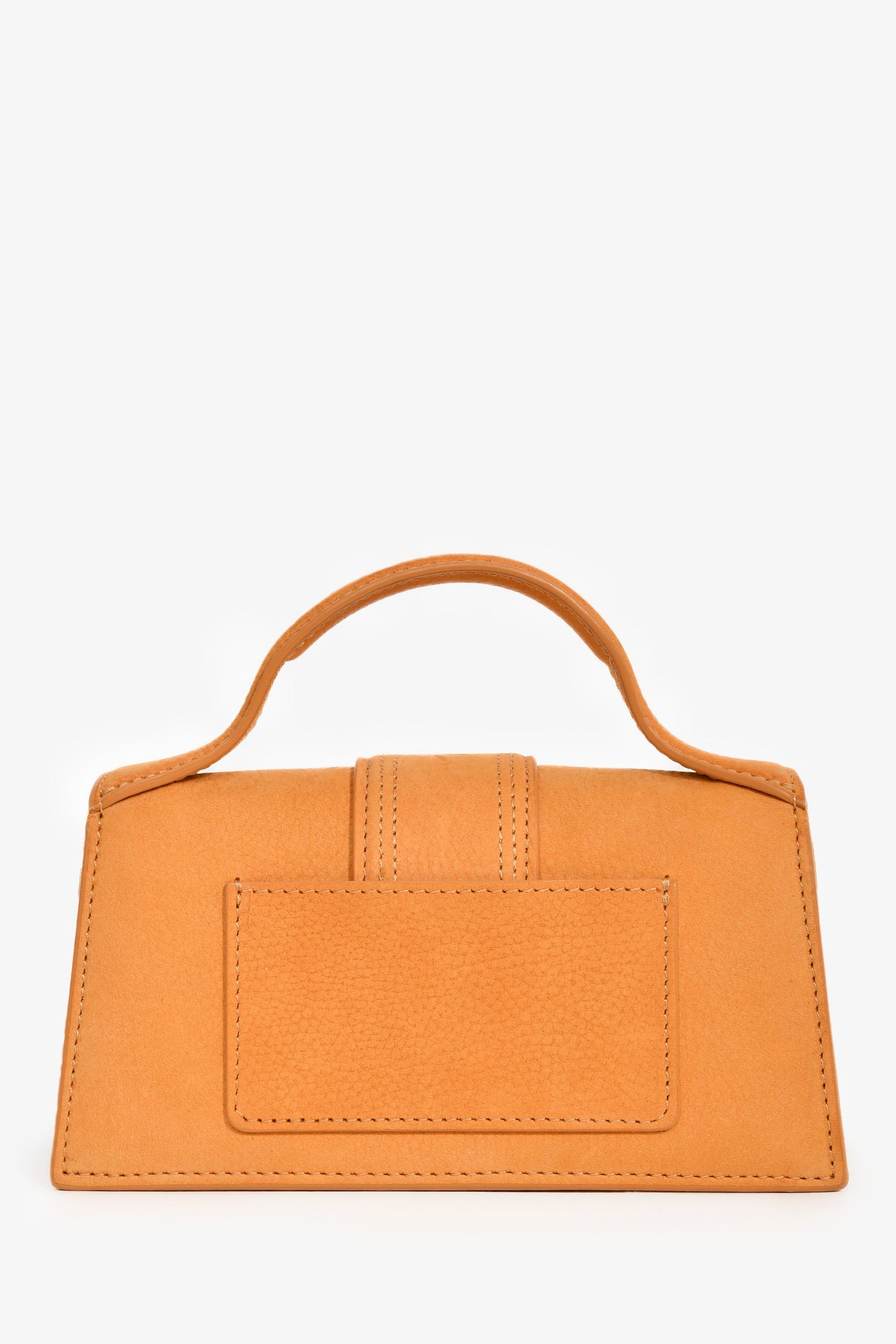 Jacquemus Yellow Brushed Leather Mini Bambino Crossbody Top Handle Bag