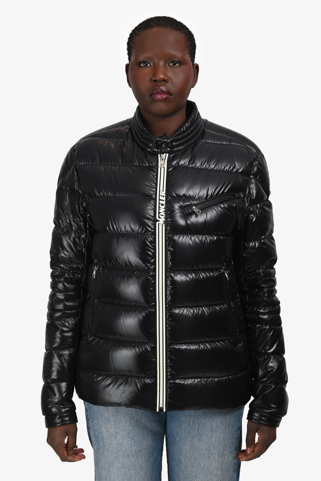 Moncler Black Down 'Caroux' Puffer Jacket Size 5