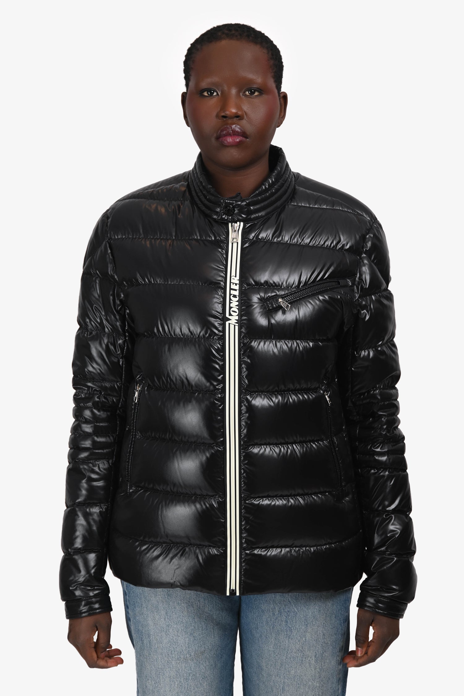 Moncler Black Down 'Caroux' Puffer Jacket Size 5