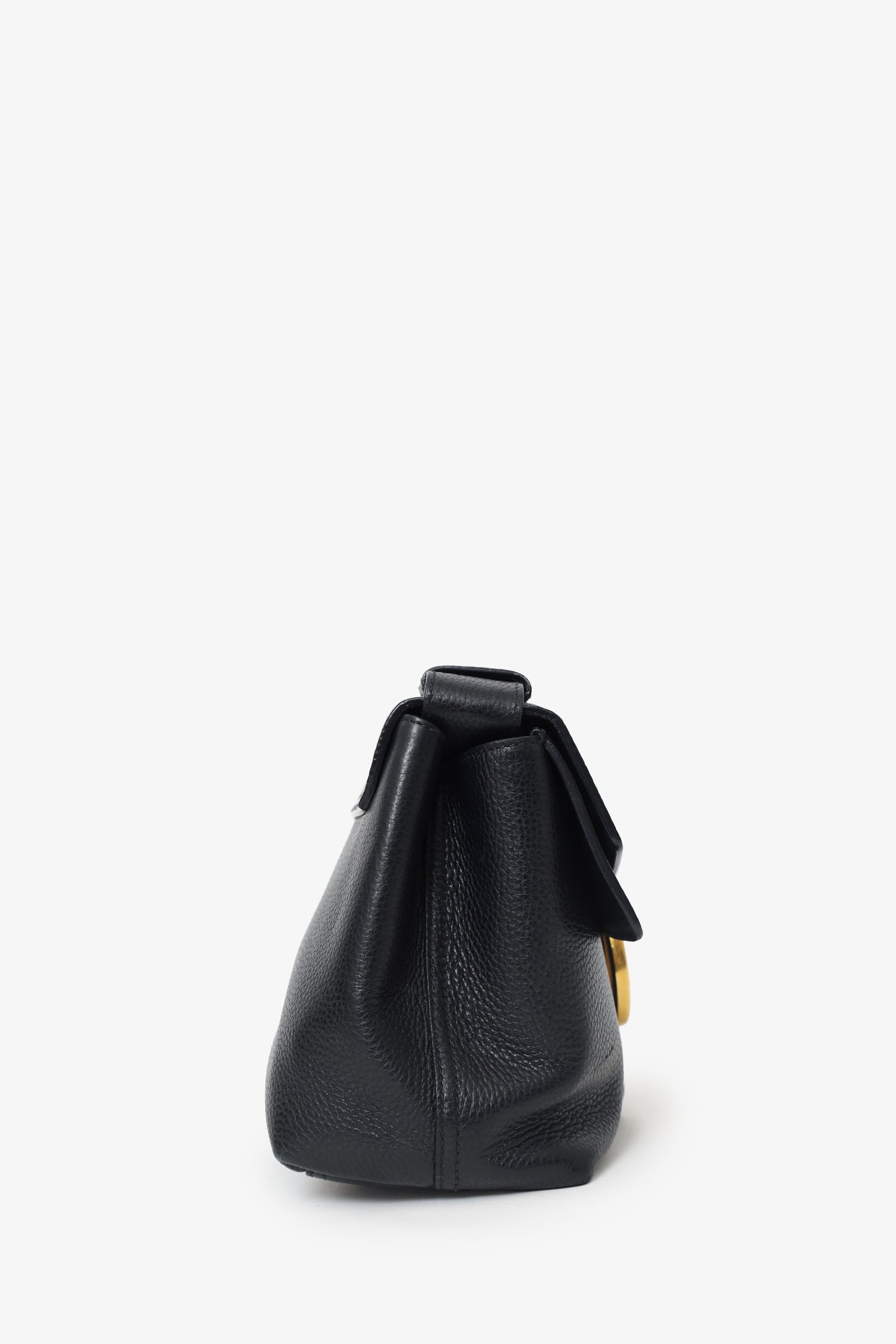 Gucci Black Leather GG Marmont Shoulder Bag