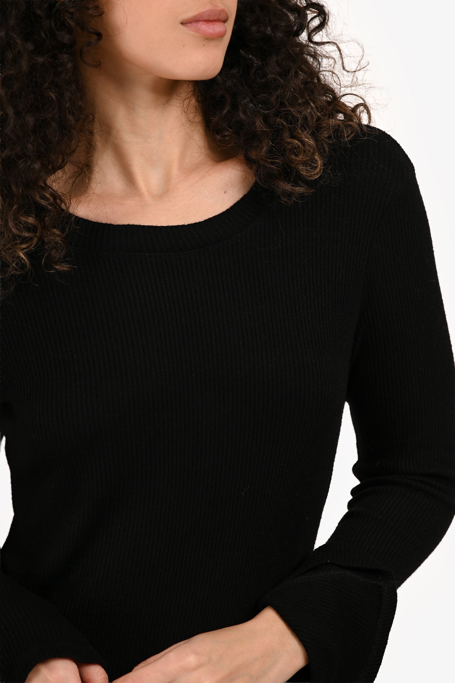 Sablyn Black Knit Ribbed Maxi Long Sleeve Dress Size M