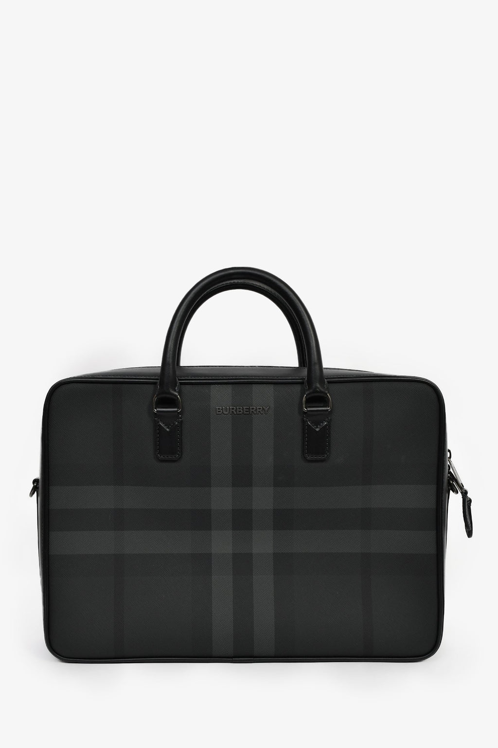 Burberry Black Leather 'Ainsworth' Briefcase With Strap